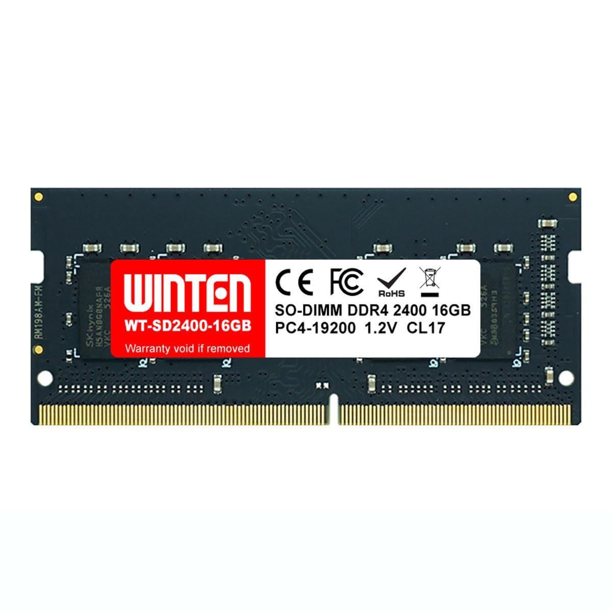 Size 16GB×1_Style DDR4 2400_Color 通常 WINTEN ノートPC用メモリ DDR4-2400 16GB WT-SD2400-16GB 260Pin CL17 1.2V SODIMM SDRAM 内蔵メモリー 増設メモリー 5