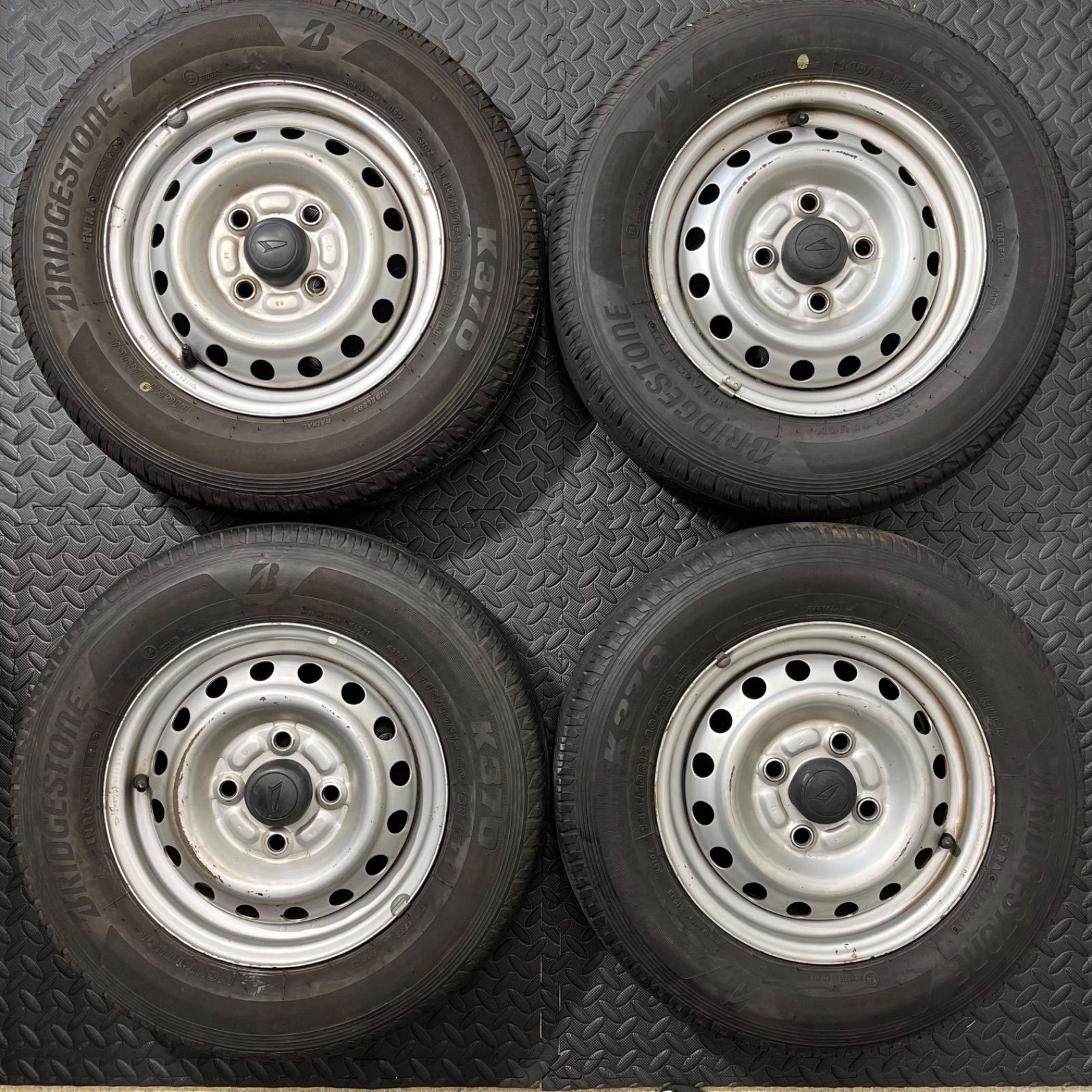 20 21年製 145 80R12 80 78N LT ブリヂストン K370 ダイハツ ハイゼット サマータイヤ 夏タイヤ