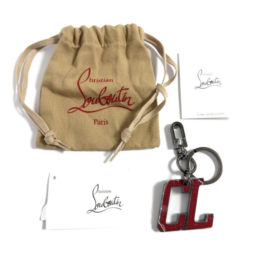 【未使用】クリスチャンルブタン　メンズ　キーホルダー　キーリング　バッグチャーム 未使用】クリスチャンルブタン メンズ キーホルダー キーリング バッグ