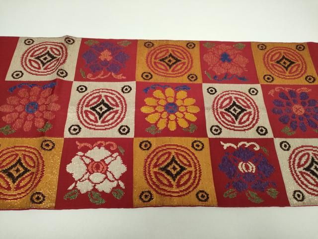 平和屋着物○六通柄 本袋帯 龍村平蔵柄 彩晃袋織 人形手錦 金