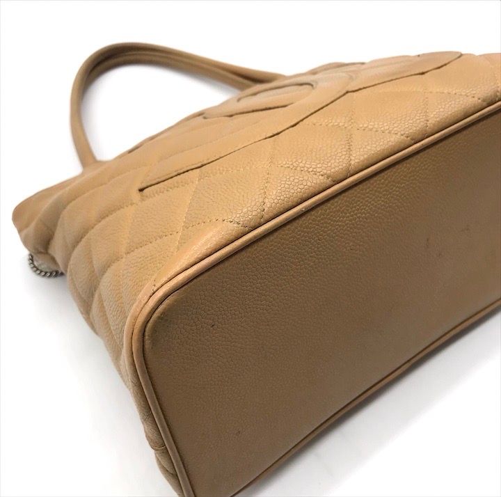 CHANEL シャネル ココマーク マトラッセ キャビアスキン トート バッグ  