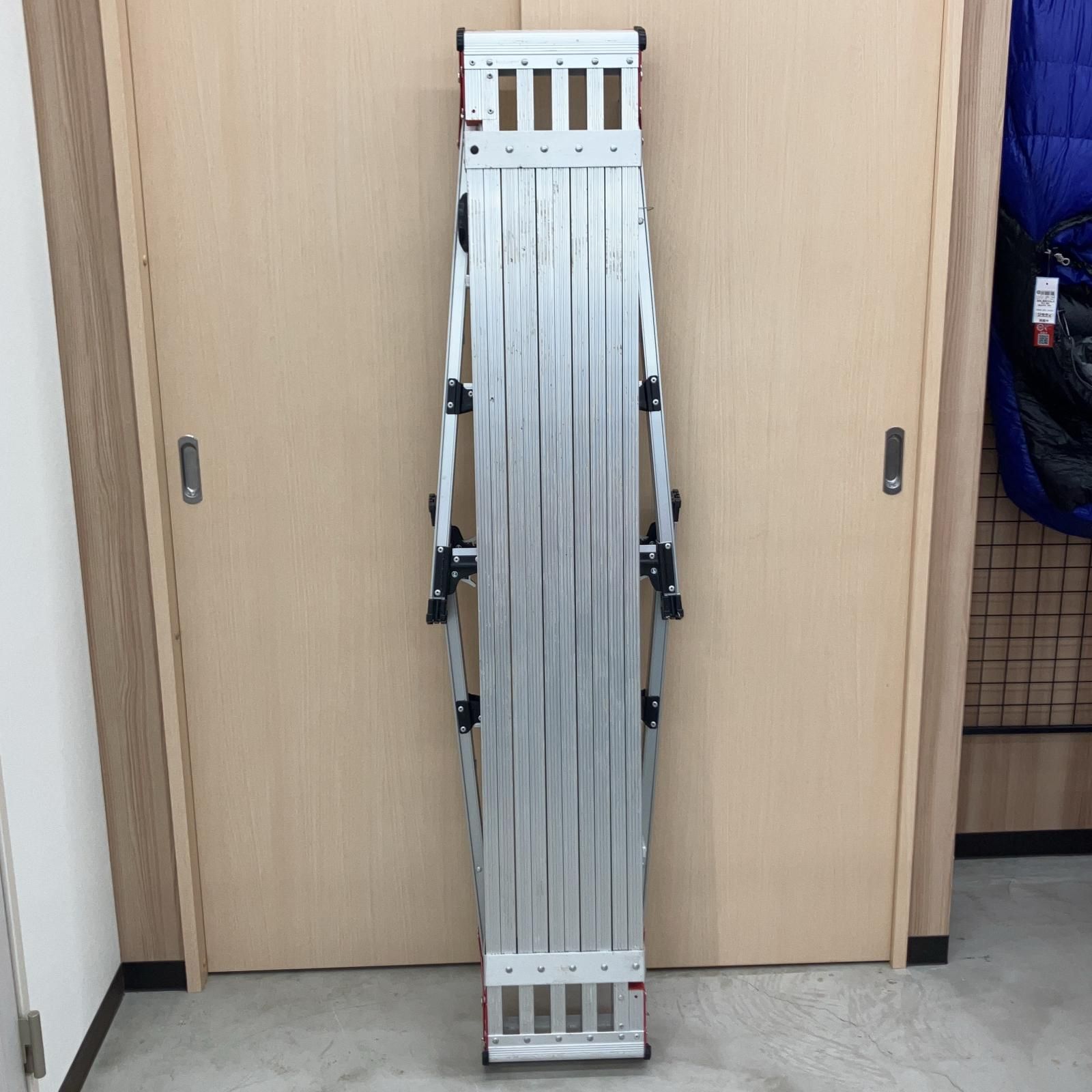 HASEGAWA 脚立 スノコ式足場台 4段 DSL1.0-2712 シルバー×レッド