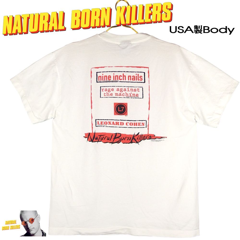 155 ナチュラルボーンキラーズ 1994年 ムービー Tシャツ USA製 ホワイト Lサイズ Natural Born Killers 映画T  タランティーノ アメリカ製 美品 Nine Inch Nails メンズ レディース フォトプリント レア 稀少 - メルカリ