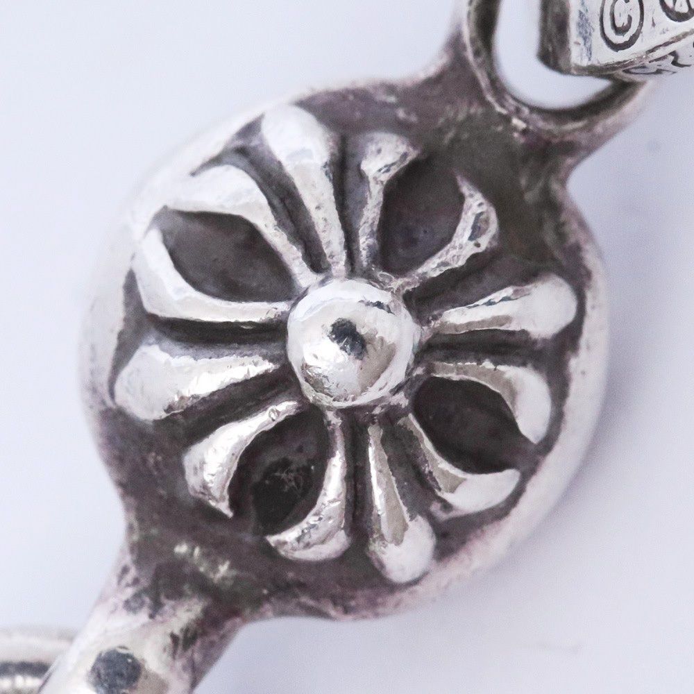 CHROME HEARTS 1ボールタイニーCHクロスチャーム シルバー