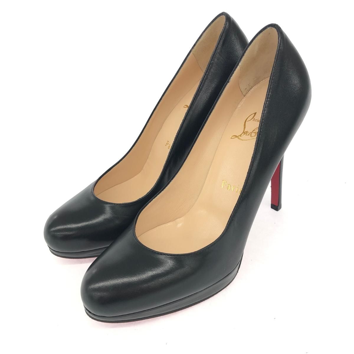 美品 Christian Louboutin クリスチャンルブタン パンプス ブラック 