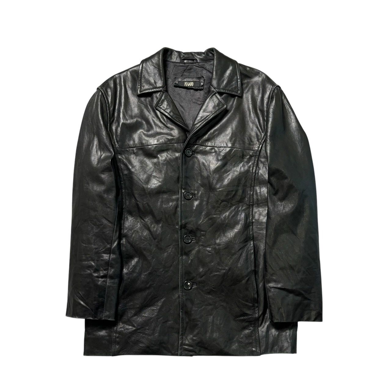 レザーコート 90's 黒 90s古着本革 レザージャケット レザーコート