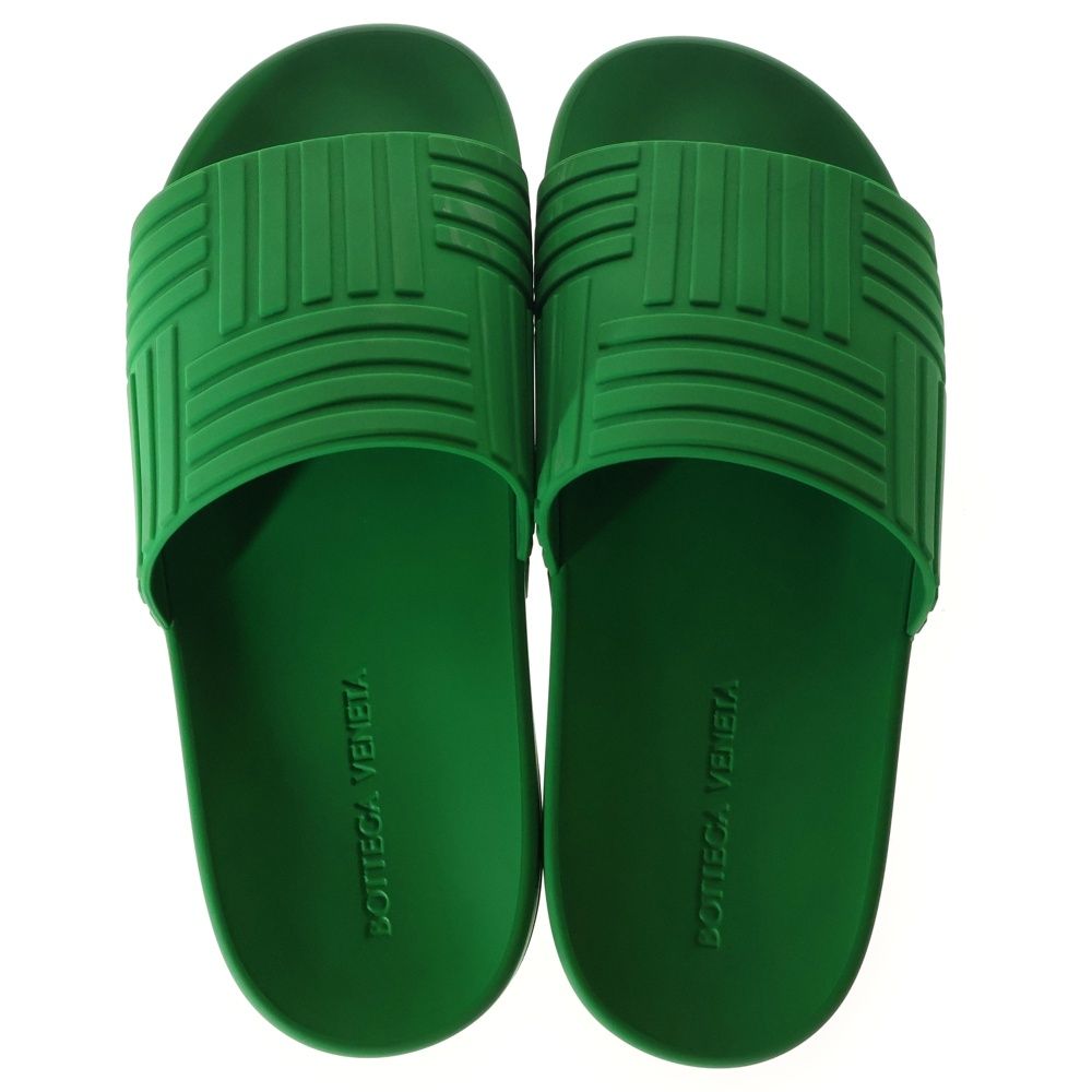 新品 未使用 ボッテガヴェネタ ラバー サンダル SLIDER グリーン BOTTEGA VENETA (ボッテガヴェネタ) SLIDER スライダー ラバー