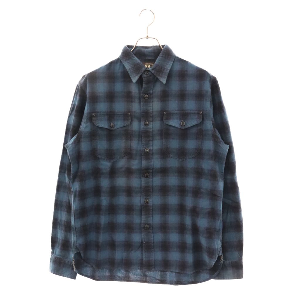 美品】RRL ラルフ・ローレン チェック長袖ネルシャツ☆ 青臭い