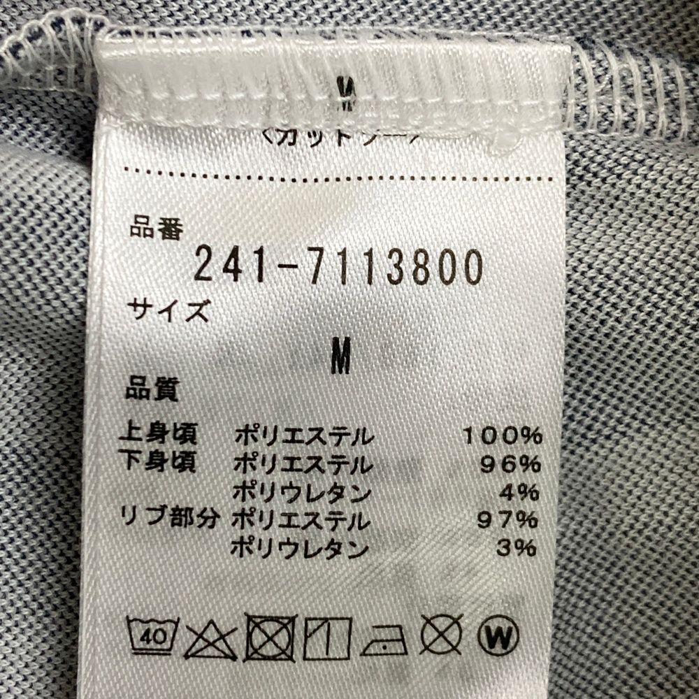 サイズ：M CALLAWAY キャロウェイ 半袖切り替えワンピース 白×ネイビー