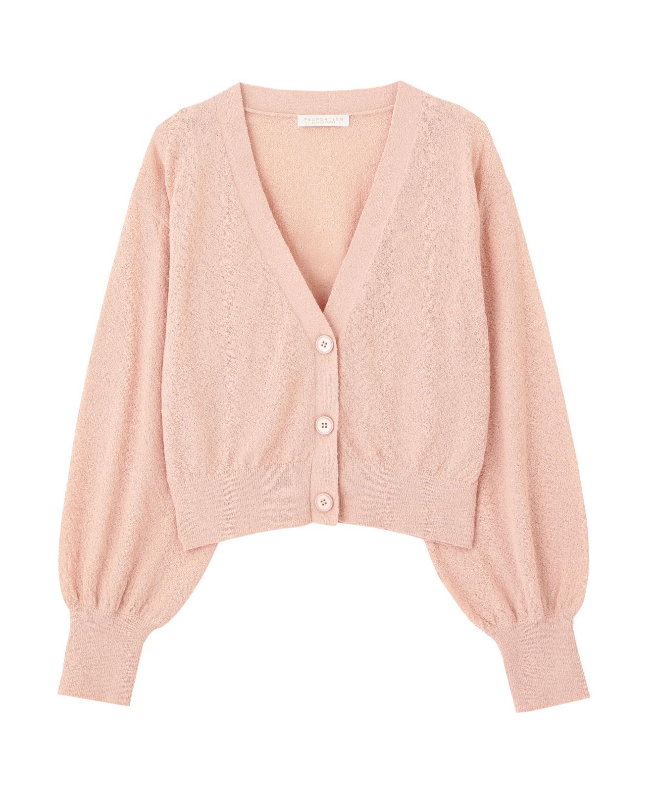 Size Free Size_Color ピンク プロポーションボディドレッシング セーター ブークレーショートカーディガン レディース ピンク
