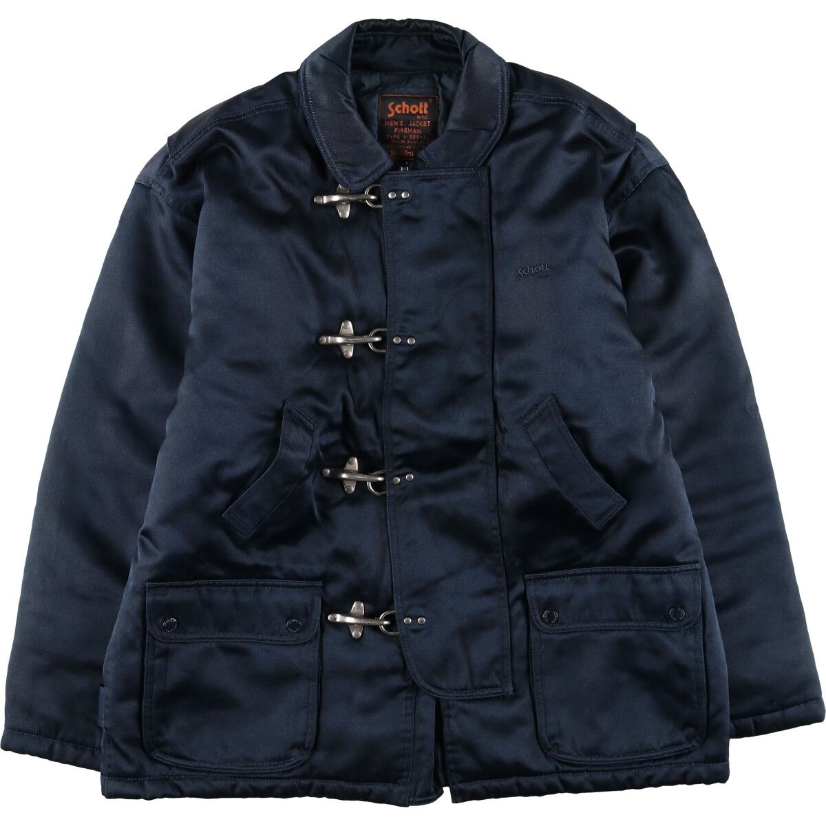 古着 ショット SCHOTT ファイヤーマンジャケット 中綿ジャケット パファージャケット メンズL相当/eaa508177