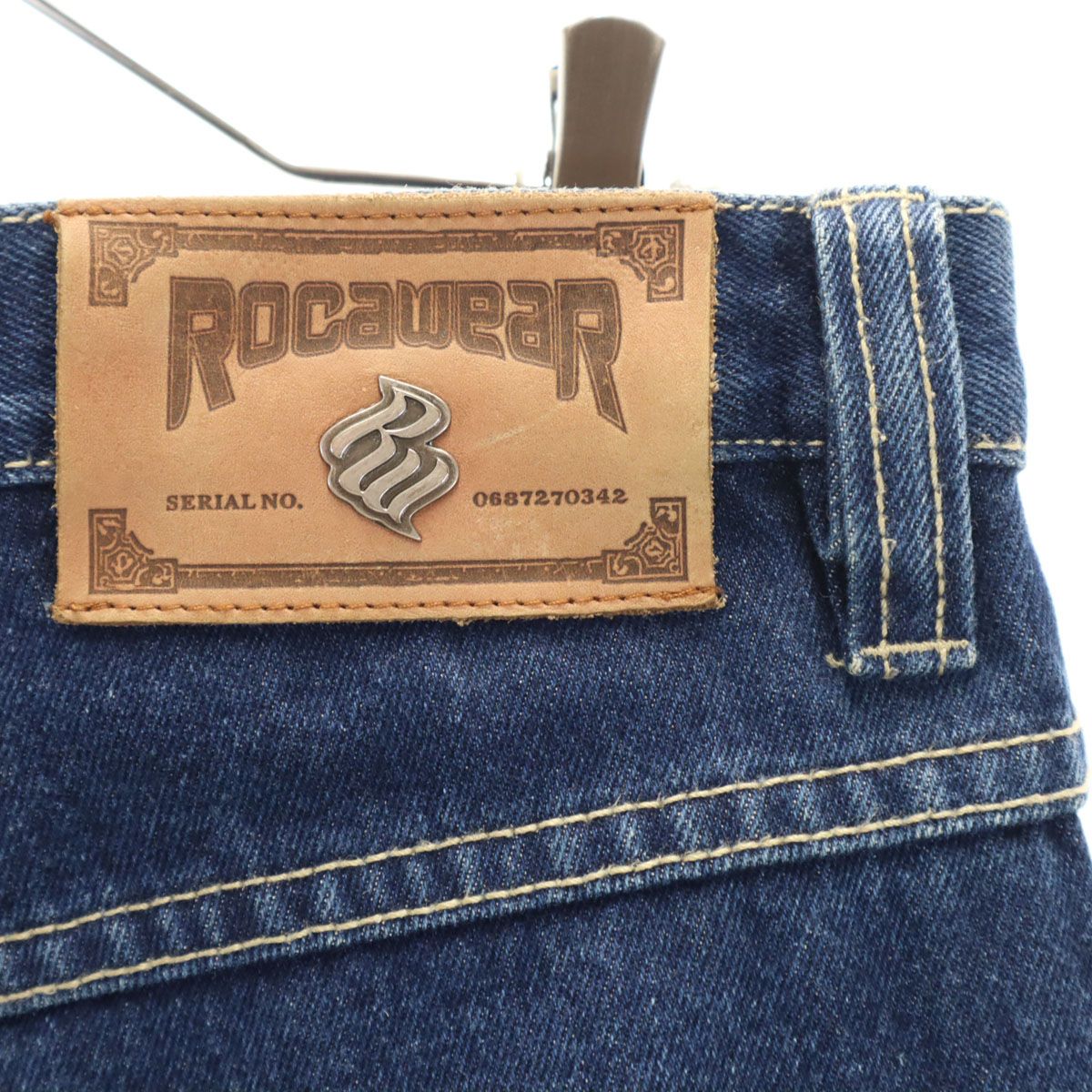 【送料無料】USA古着 ROCAWEAR ロカウェア デニムパンツ 36×34 ロカウェア ROCAWEAR 刺繡ロゴ 濃紺 ワイド デニム 42 - メルカリ