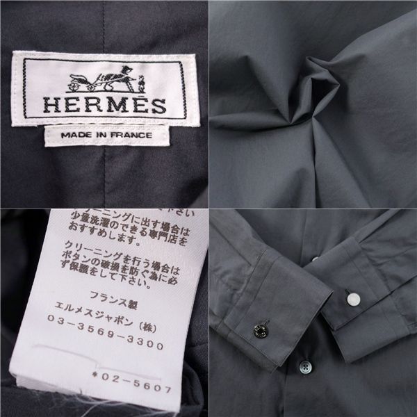 HERMES 20AW エルメス シャツ 長袖 ロングスリーブ 美品 コットン