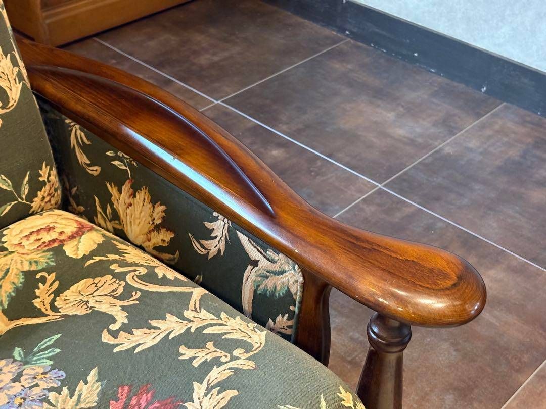 希少カリモクコロニアルソファベッドアンティークビンテージレトロHZ