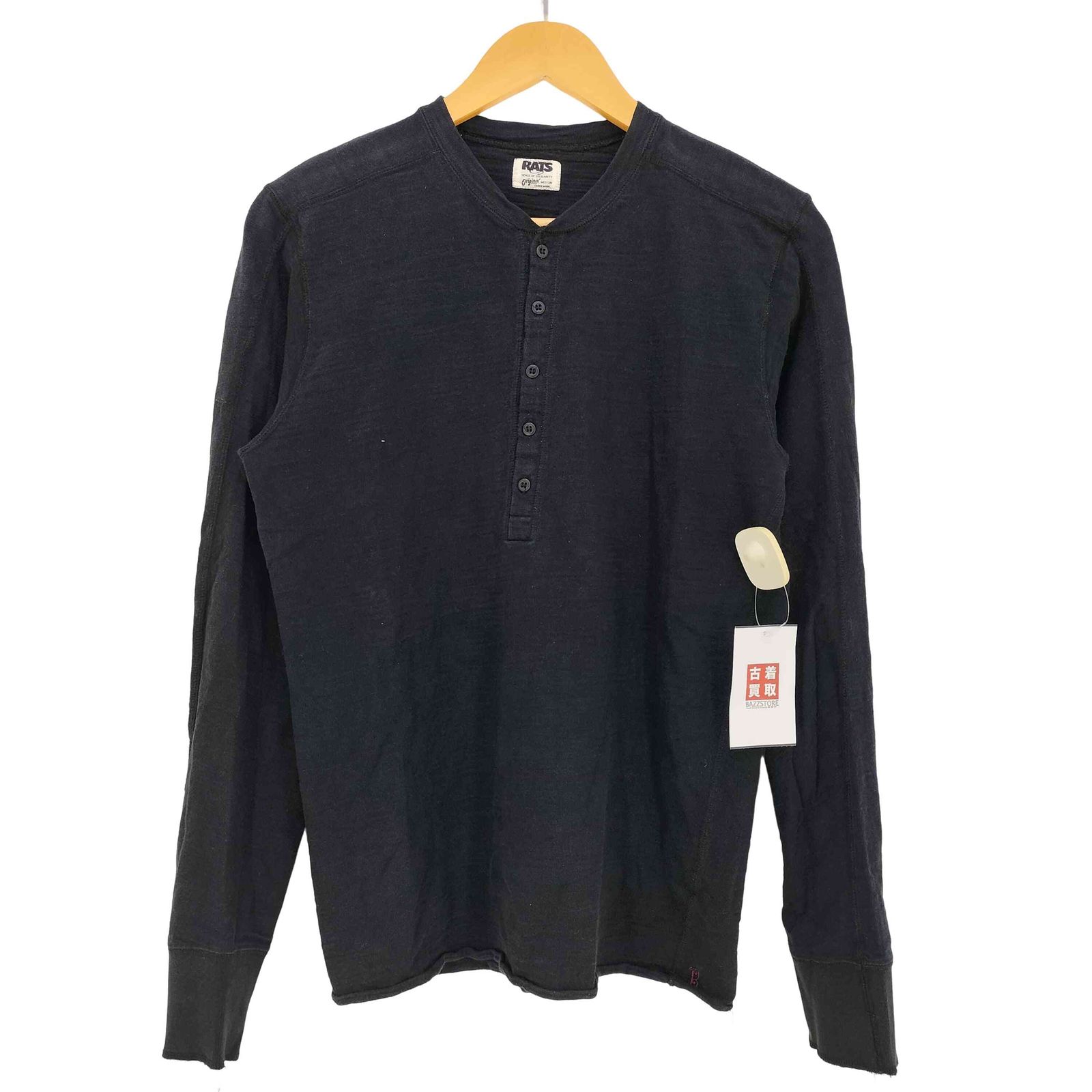 ラッツ RATS ヘンリーネック スラブ地 ロングスリーブTシャツ