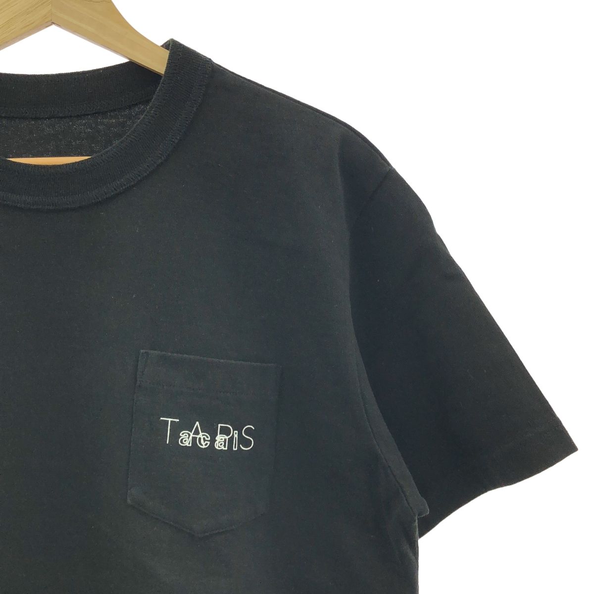 sacai サカイ 2025SS ×WTAPS Embroidery T-Shirt 02 ロゴ 刺しゅう Tシャツ 2 ブラック メンズ