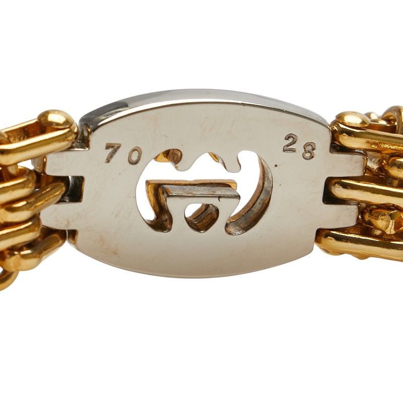 ✨高級✨GUCCI ベルト　インターロッキング　ゴールドバックル　70/28 グッチ インターロッキングG チェーン ベルト サイズ：70 28 ゴールド