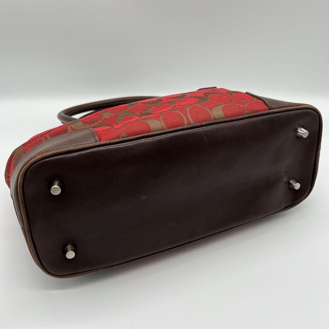 美品】COACH コーチ シグネチャー ハンドバッグ キャンバス 美品】COACH コーチ シグネチャー ハンドバッグ キャンバス