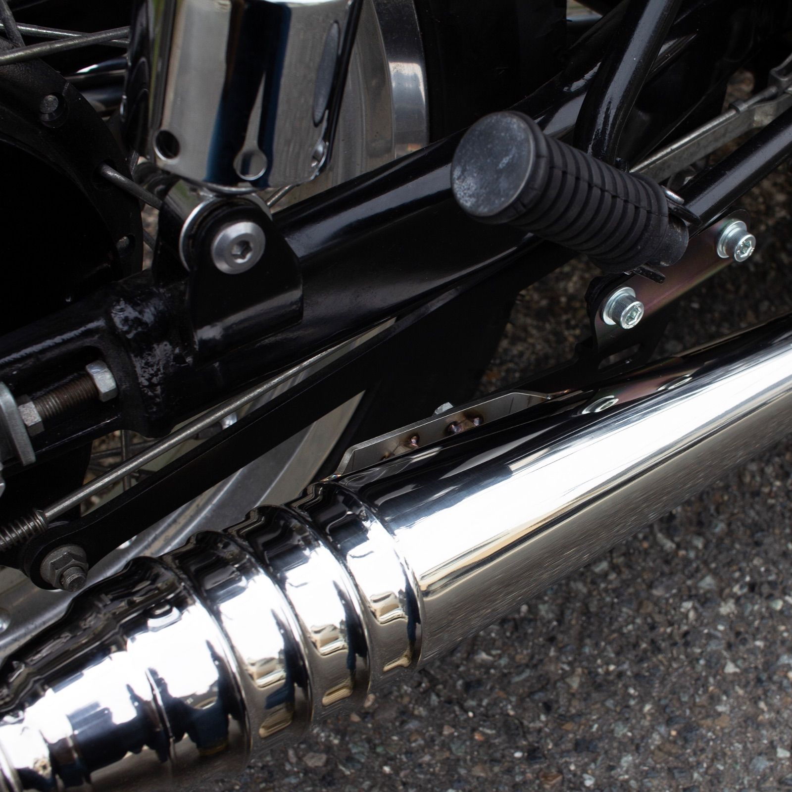 W650/400用 69メガホン 新型フルエキ MID MOTOR ROCK (MR-EX177M 