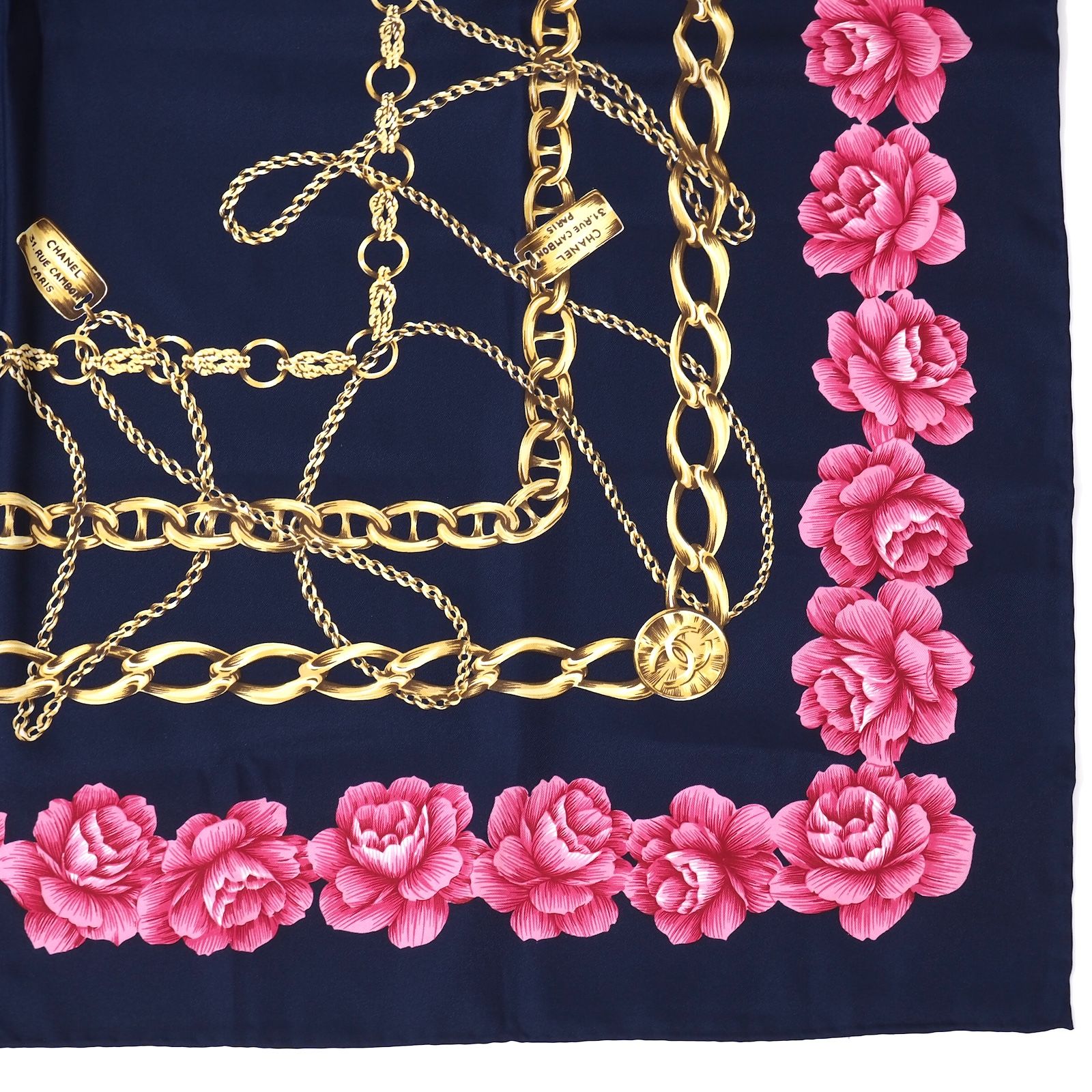 スカーフ ネイビー