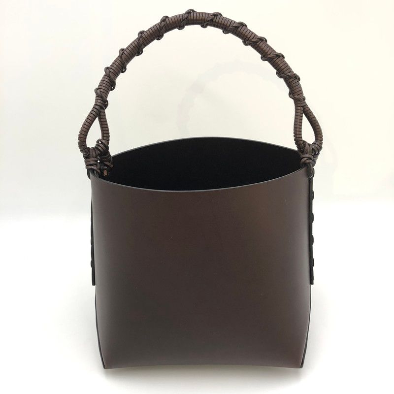中古品】LOEWE ロエベ バケット スクエア バッグ カーフスキン