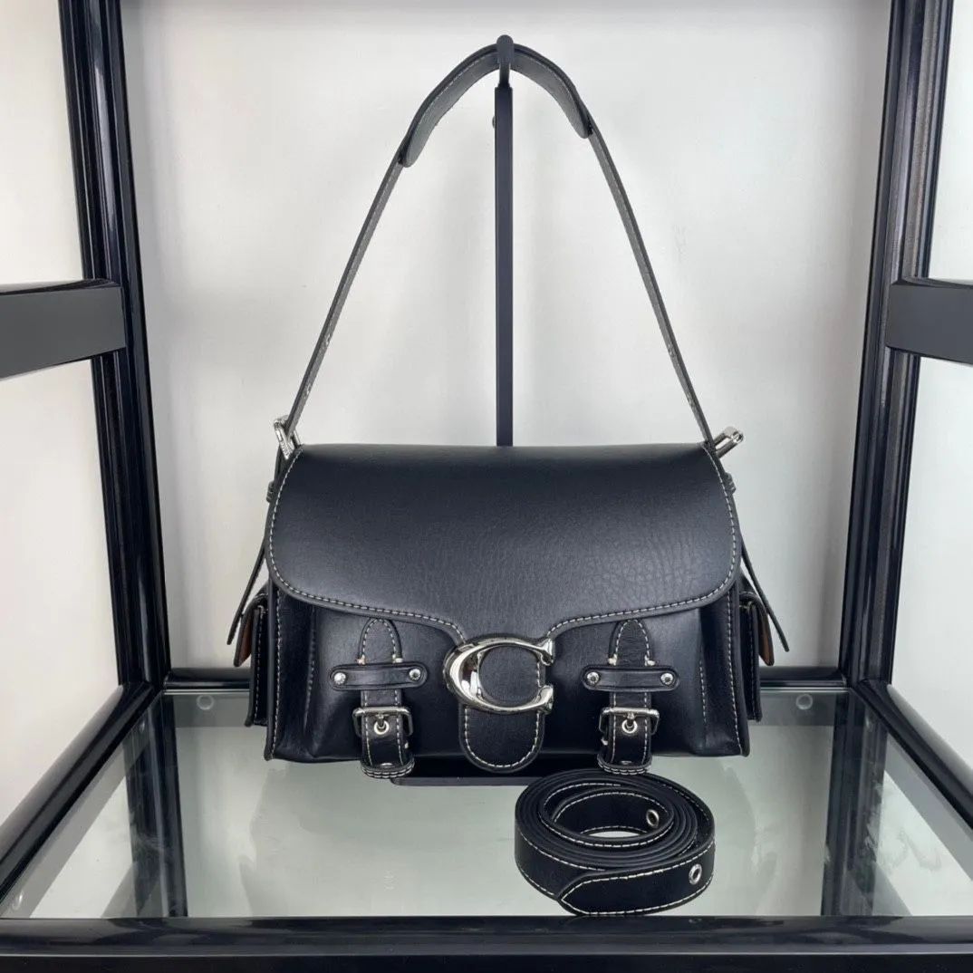 COACH Cargo Soft Tabby Shoulder Bag Motorcycle Style Black CT721 Outlet