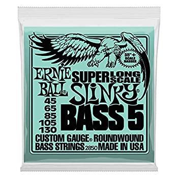 -非常に良い ERNIE BALL 2850 ロング スケール ベース弦 5弦 45-130 5-STRING SUPER LONG SCALE SLINKY BASS スリンキー