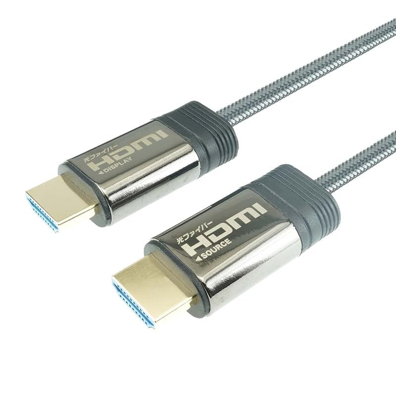 ホーリック 光ファイバー HDMIケーブル 30m メッシュタイプ HH300-605GY 0