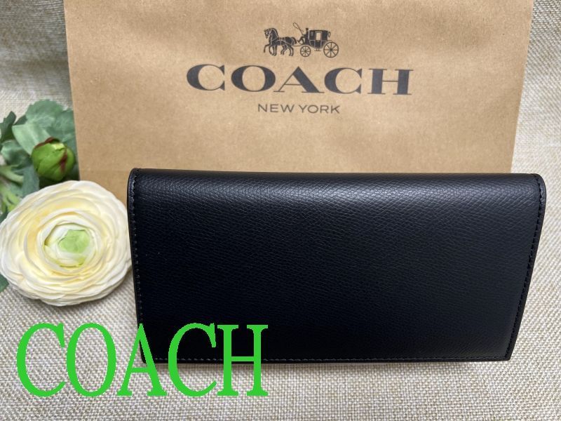 お値下げ中 コーチ COACH 二つ折り長財布 ロングウォレット 黒