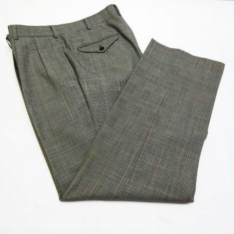 バーバリーズ ウール パンツ メンズ オーダー品 グレンチェック