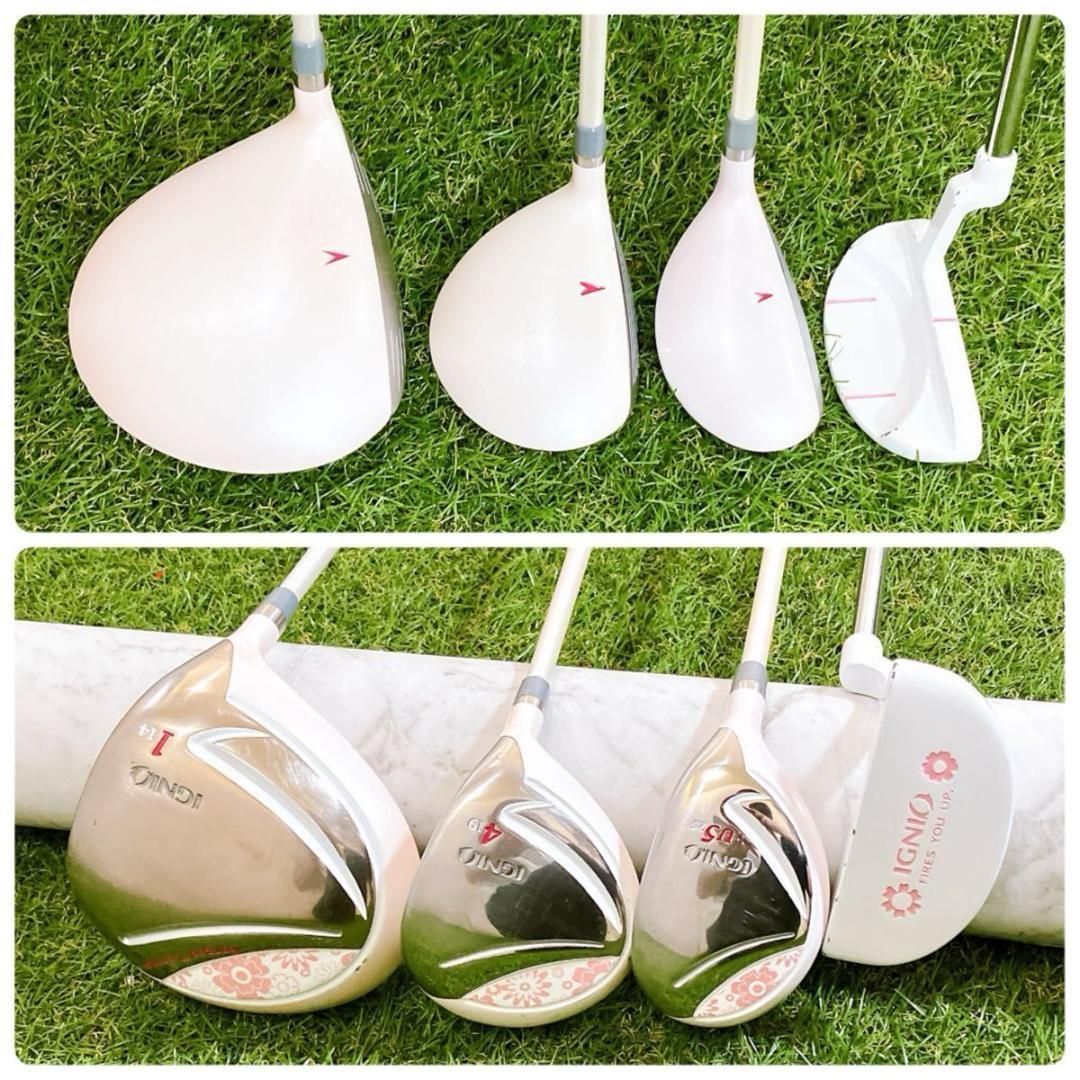 IGNIO イグニオ レディースゴルフセット 8本 初心者 コースデビュー L IGNIO イグニオ レディースゴルフセット 8本 初心者 コース