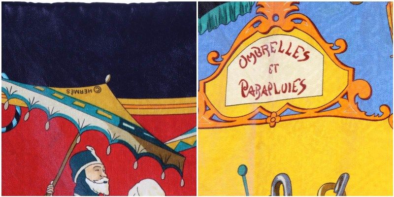 ☘️美品☘️ HERMES　日傘と雨傘　スカーフ カレ90 エルメス スカーフ カレ90 OMBRELLES ET PARAPLUIES 日傘と雨傘