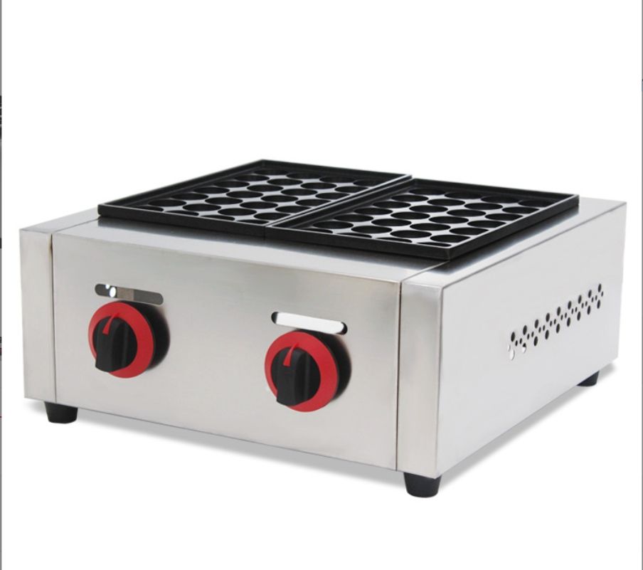 商用たこ焼き器｜エビ玉焼き器も対応｜ガス式両面焼き 屋外用出店向け大きなたこ焼き機