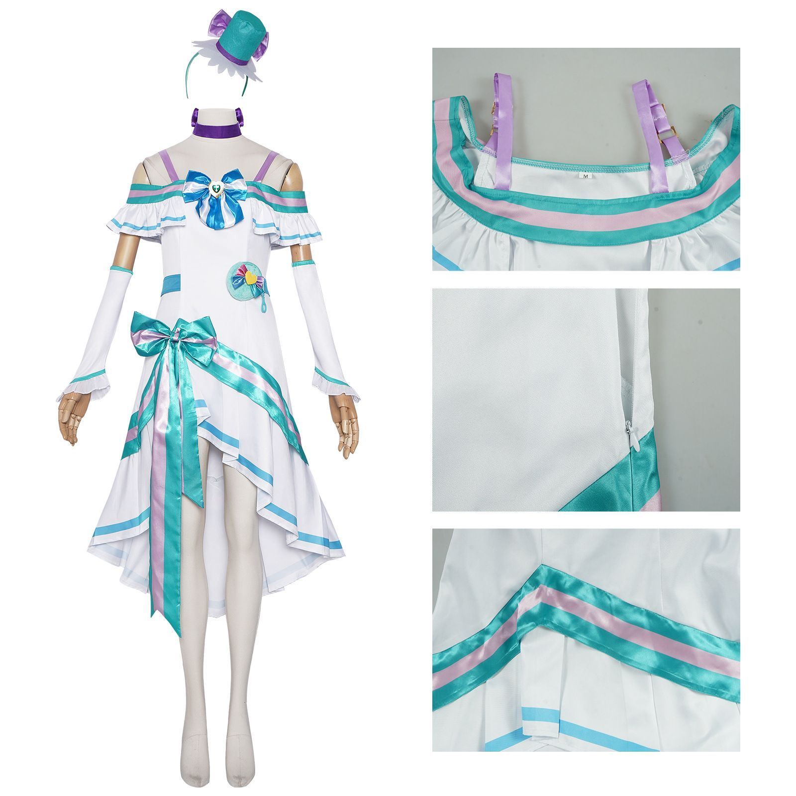 コスプレ 衣装 ユリ天使 ワンダフルプリキュア アニメ風 仮装 キャラクター服 M2508015-4