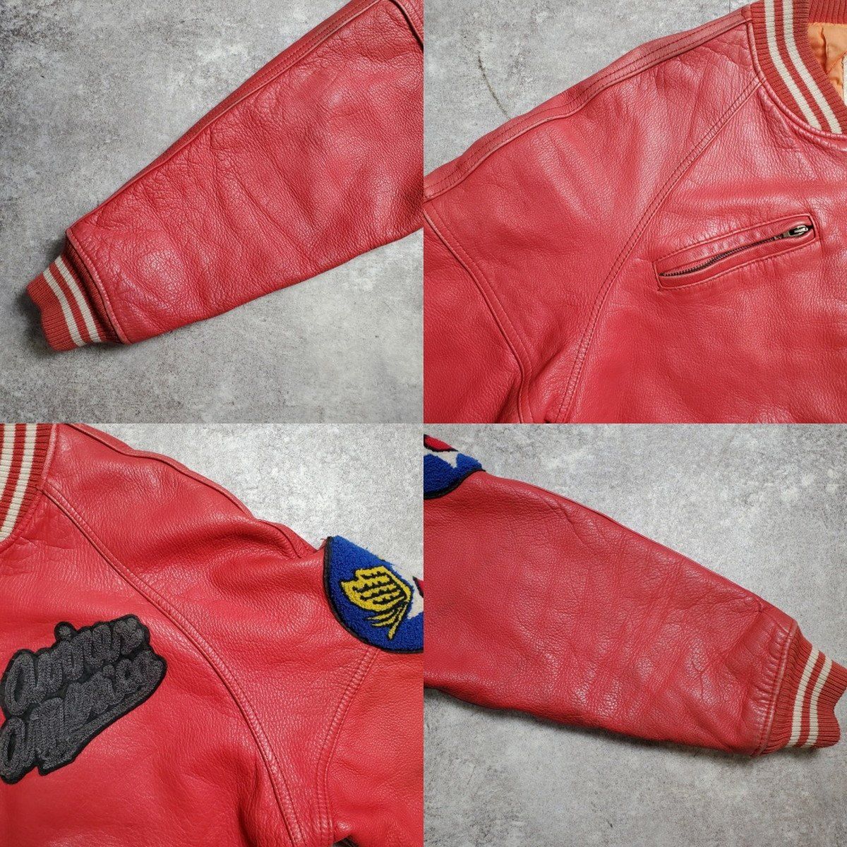 AVIREX アヴィレックス トラックフィールド レザー スタジャン