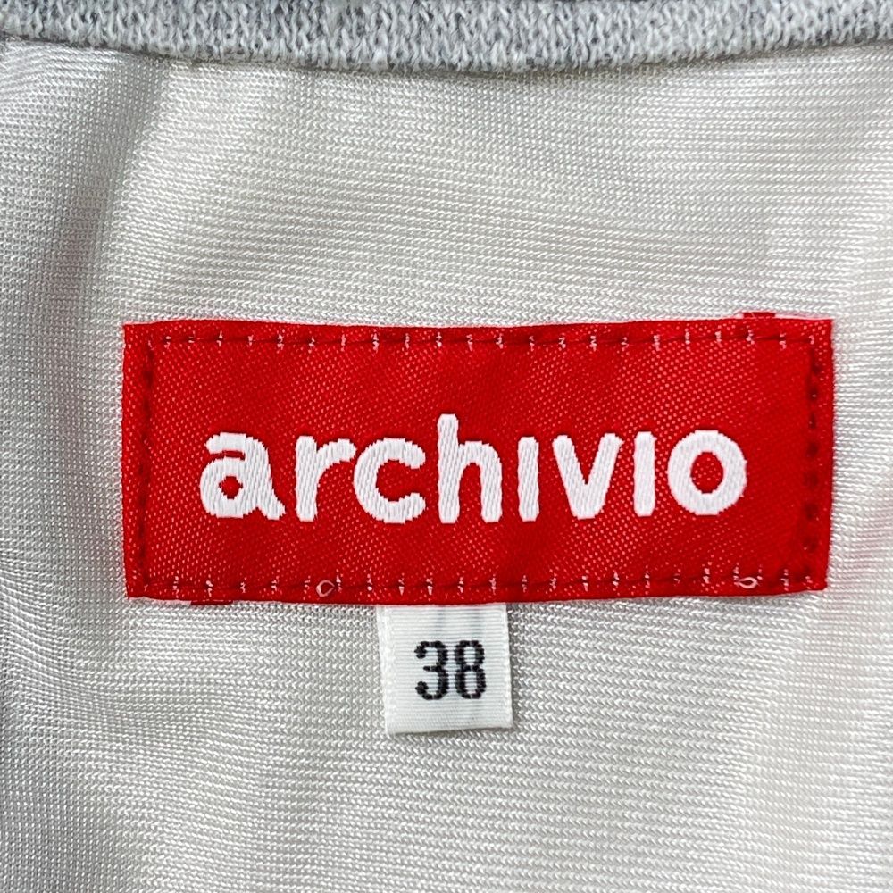 サイズ：38 ARCHIVIO アルチビオ  裏地付 ウール混ニット スカート  グレー系 [240101489309] ゴルフウェア レディース ストスト サイズ：38 ARCHIVIO アルチビオ 裏地付 ウール混ニット
