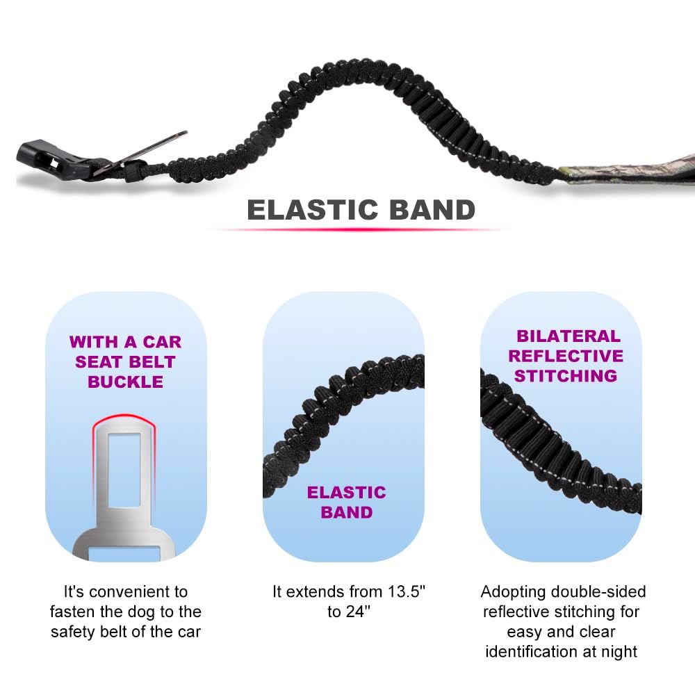 新品 TSPRO 犬用リード 多機能リード ハンズフリー ショルダー 車用シートベルト対応 衝撃吸収 クッションハンドル 小型犬 中型犬 大型犬 対応  散歩 ランニング 安心安全 耐久設計（ブラウンBrown）