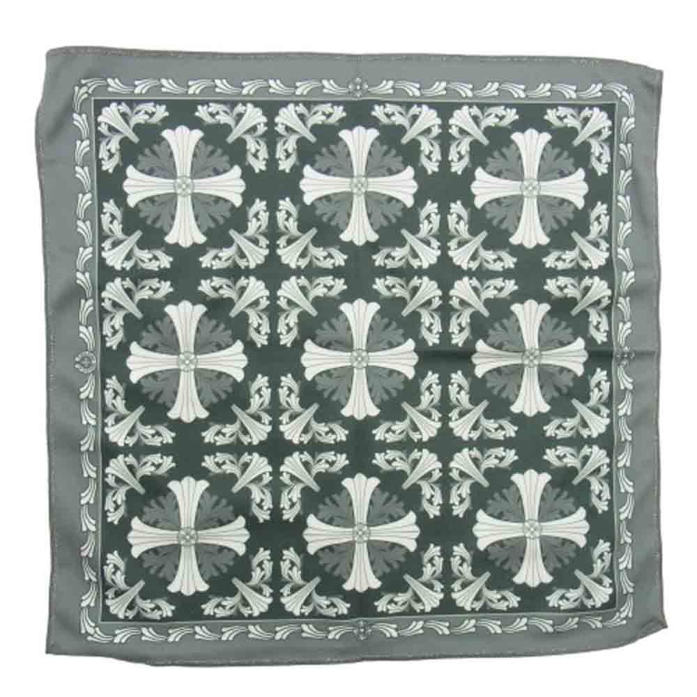 CHROME HEARTS クロムハーツ 原本無 CHプラス 総柄 アイウェアクロス メガネ拭き ダークグレー系