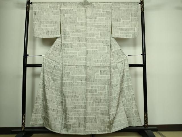 平和屋着物▽上質な紬　単衣　間道　正絹　逸品　AAAW1591fy 平和屋着物▽上質な紬 単衣 間道 正絹 逸品 AAAW1591fy 平和屋