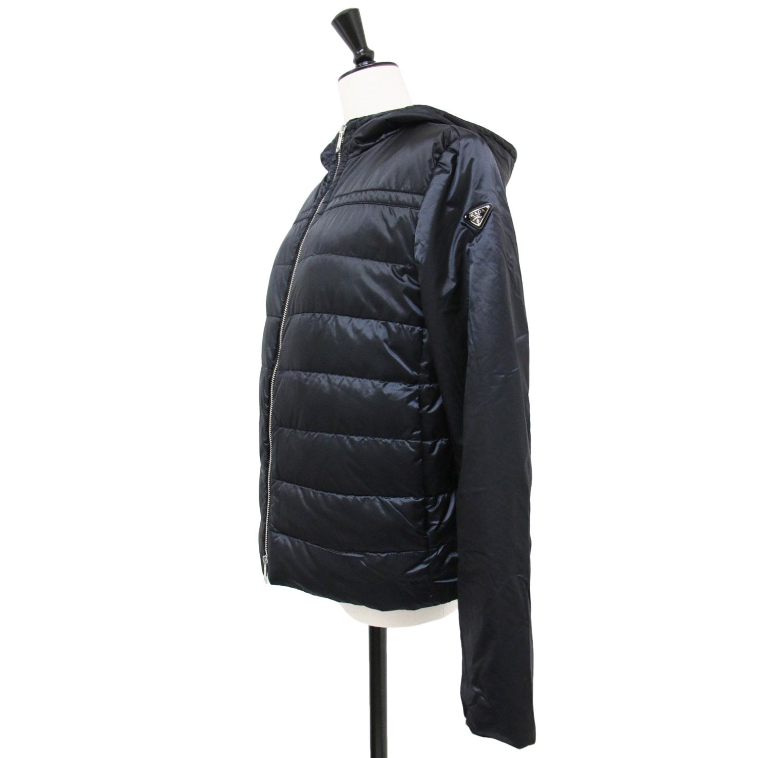 PRADA プラダ ダウン ジャケット 中綿 ブラック 黒 40(L