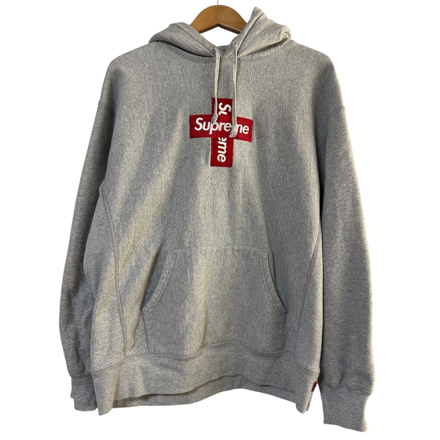 城東75-010/併売】Supreme Cross Box Logo Hooded Sweatshirt