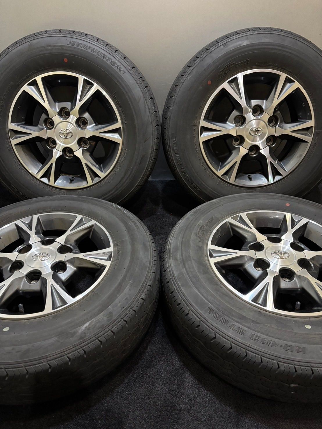 195 80R15 107 105L LT BRIDGESTONE RD613 20年製 トヨタ 200系 ハイエース 純正 OP 15インチ 6J 35 139.7 6H 夏タイヤ 4本 南7-K235