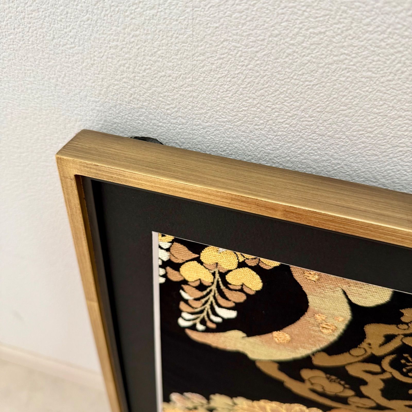 京都帯屋さん フレーム入りシルク織物アート