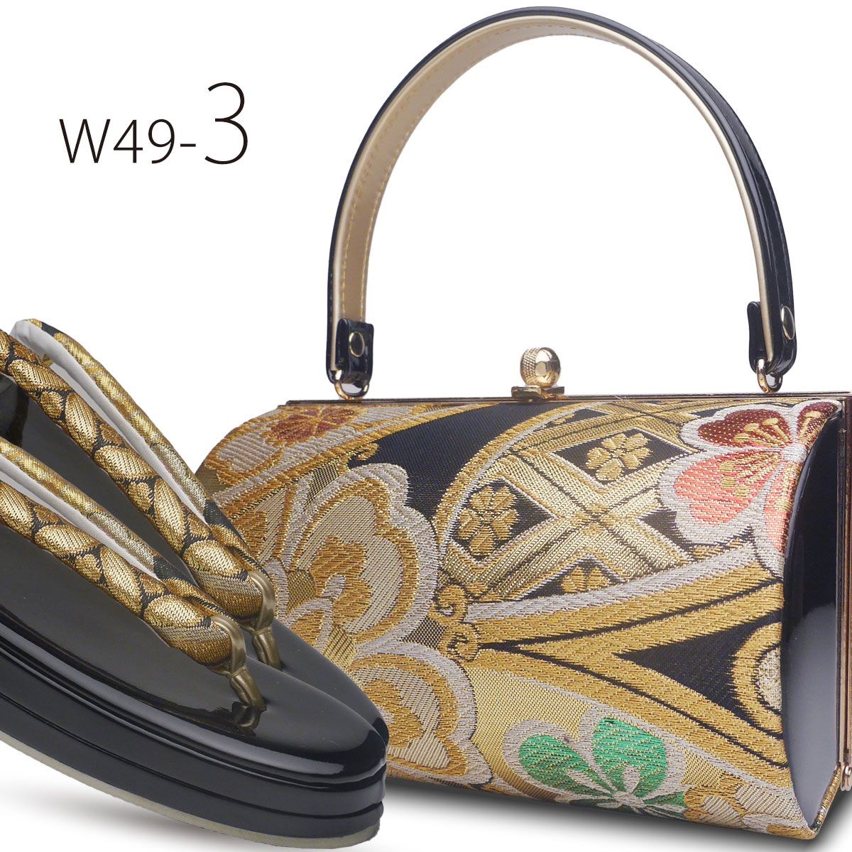 和装 草履バッグセット 振袖 帯地 赤 フリーサイズ w49-9 【公式通販】