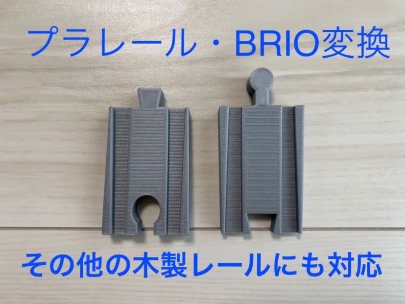 プラレール 木製レール（ＢＲＩＯ等）変換レール ２種セット - メルカリ