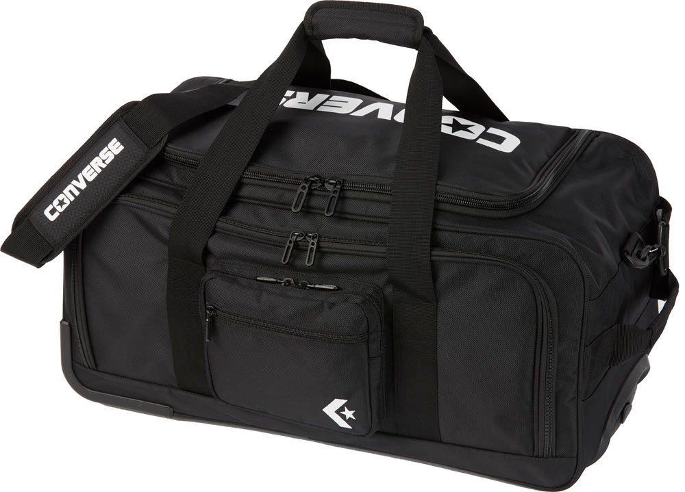 コンバース CONVERSE ボストンキャリー 約55L キャリーバッグ 大容量 コロコロ ボストンバッグ ダッフルバッグ 合宿 遠征 チーム 運搬 部活 練習 試合 大会 学校 旅行 C2309041 1900 ブラック