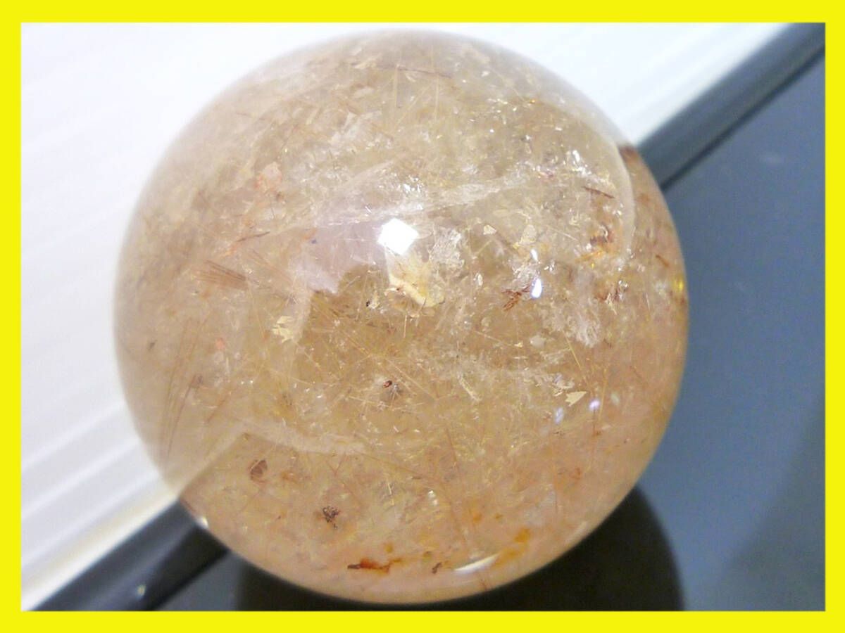 天然　太陽放射ゴールドタイチンルチル　ポリッシュ原石 天然 太陽放射ゴールドタイチンルチル ポリッシュ原石 立体・オブジェ