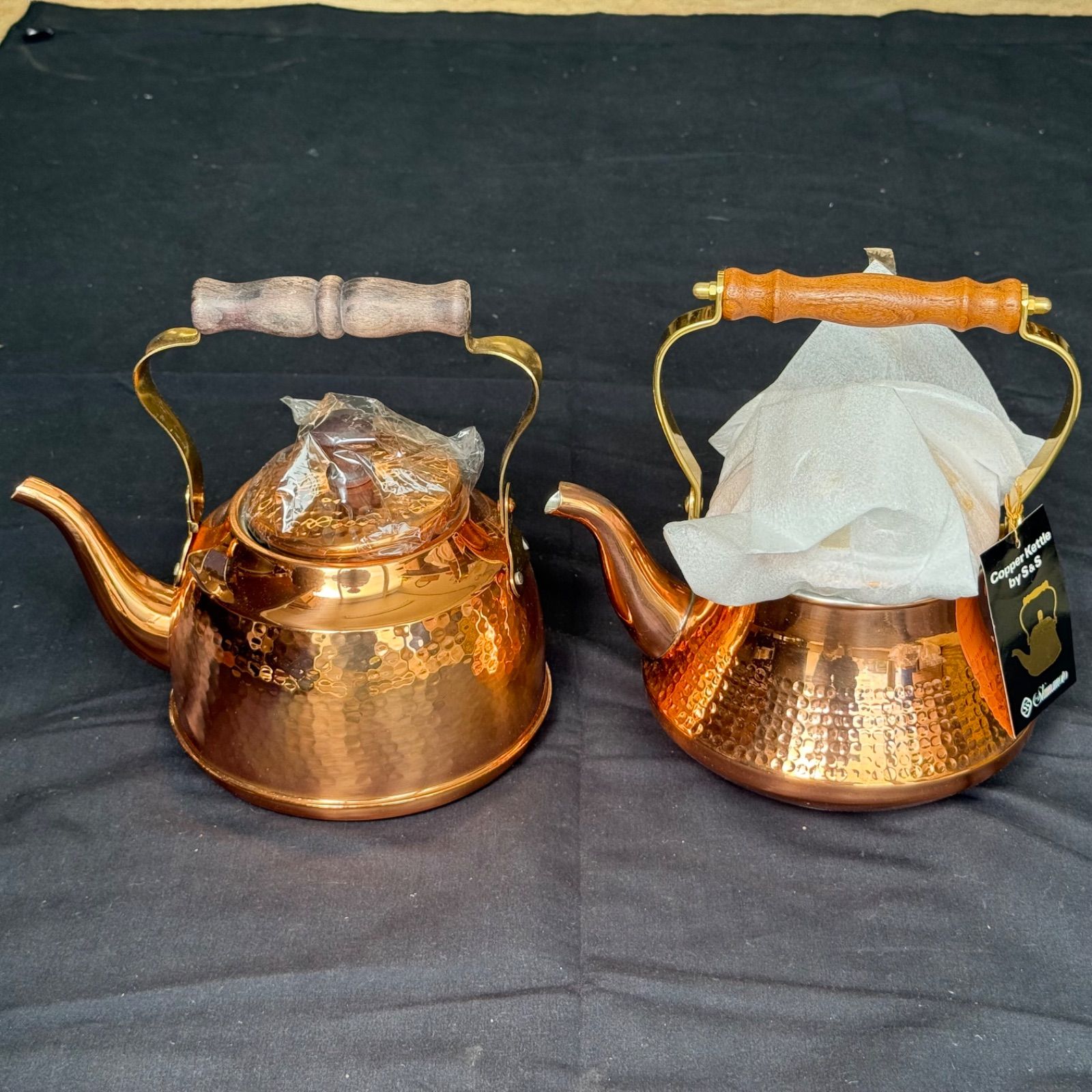 70178M】星野器物 銅製ケトル 銅 ケトル やかん 槌目ケトル 昭和