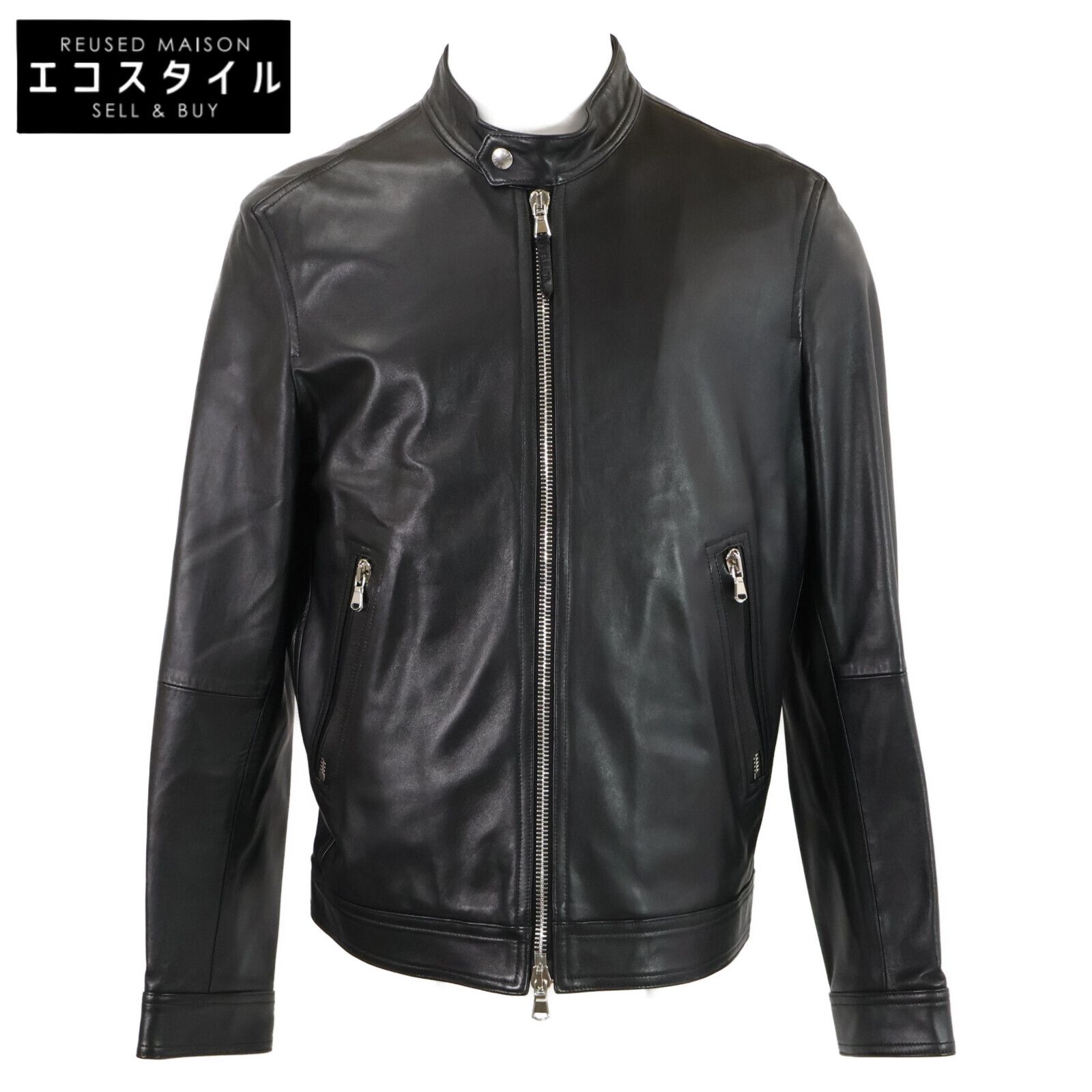 EMMETI エンメティ MASSIMO ナッパ ラムレザー シングルライダース 52