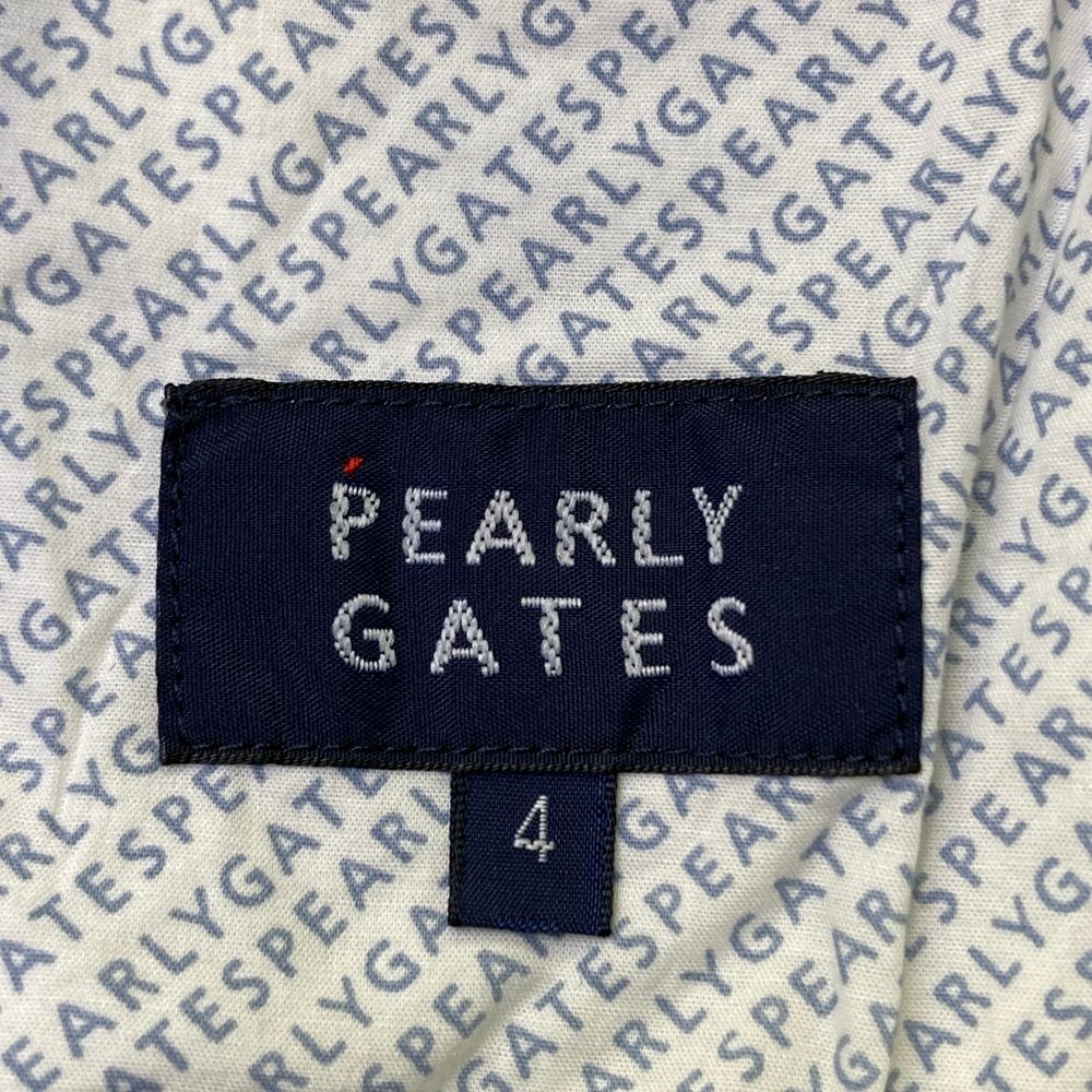 パーリーゲイツ　パンツ　総柄　M〜L相当　紺　白　ネイビー　鯨デザイン　4 パーリーゲイツ パンツ 総柄 M〜L相当 紺 白 ネイビー 鯨デザイン 4